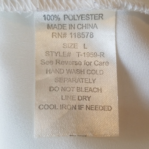 Flowy White Tank w Gold Chains - Picture 5 of 5